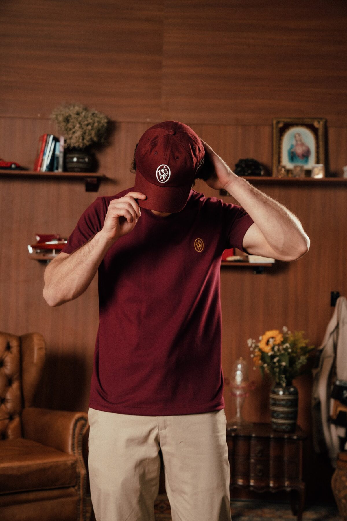 Soulwing Monogram Tee - Bordeuax