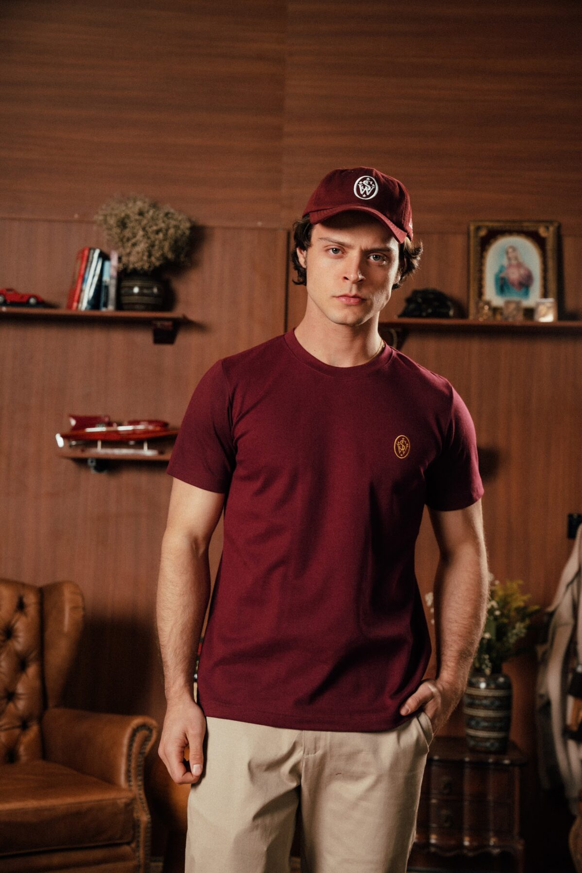 Soulwing Monogram Tee - Bordeuax