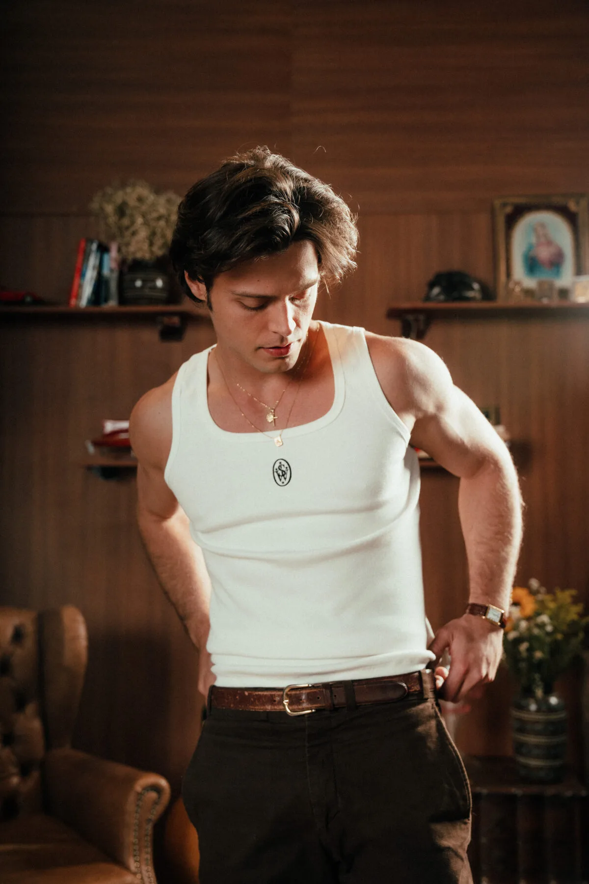 Soulwing Men's Monogram Tank Top - White