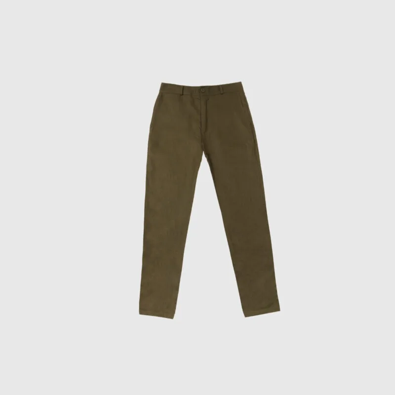 Soulwing Linen Trousers - Olive Green
