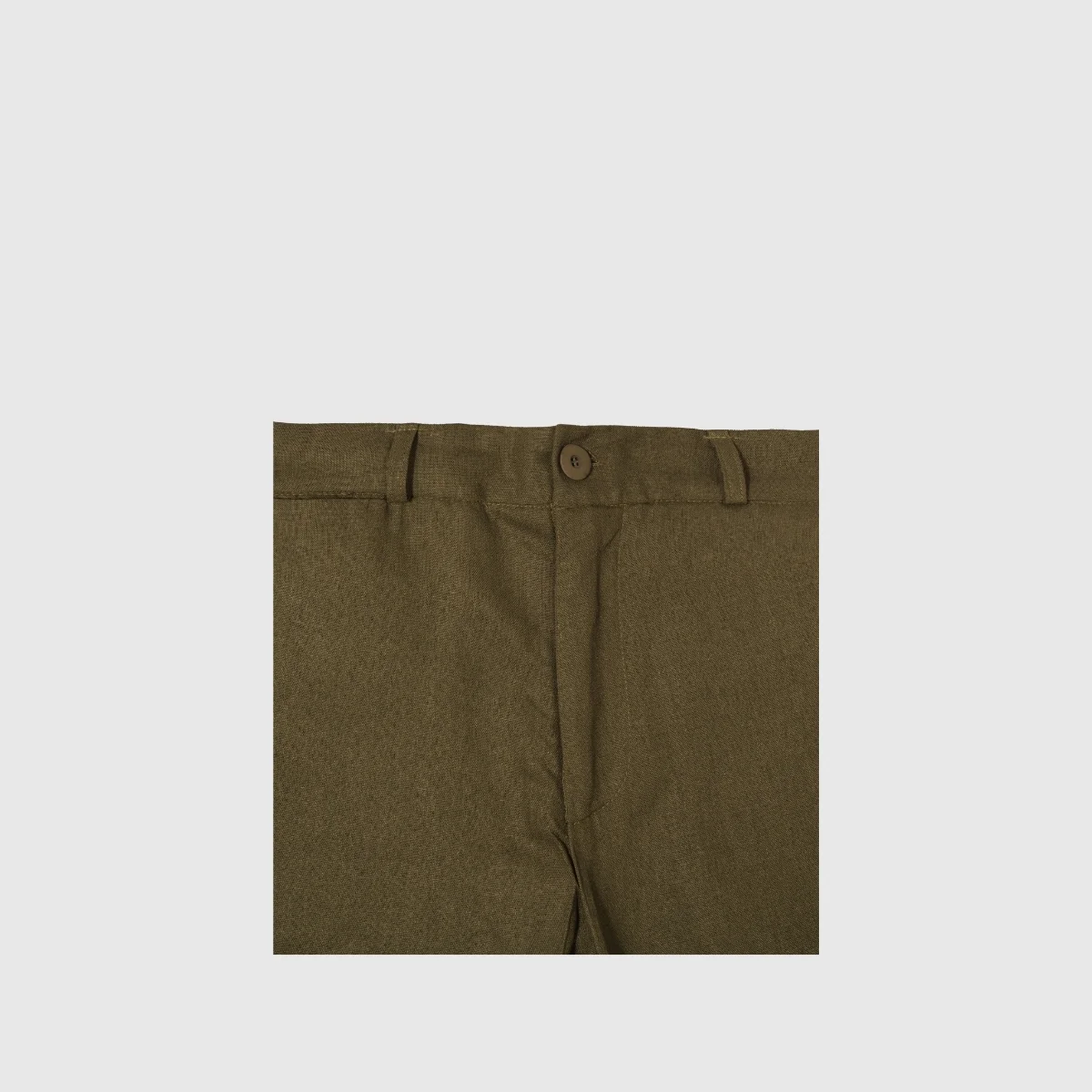 Linen Trousers - Olive Green